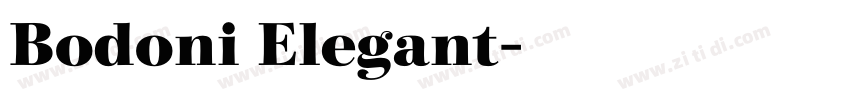 Bodoni Elegant字体转换